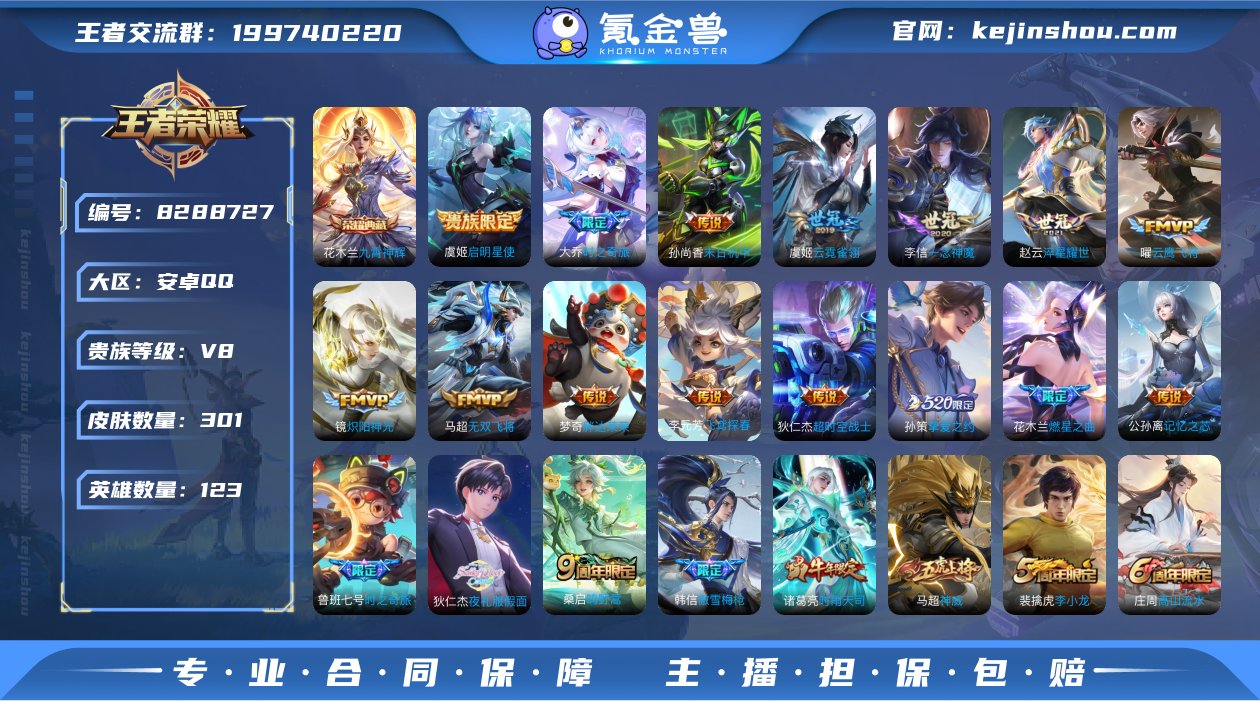 实名: 可修改 贵族等级: V8 英雄数:...