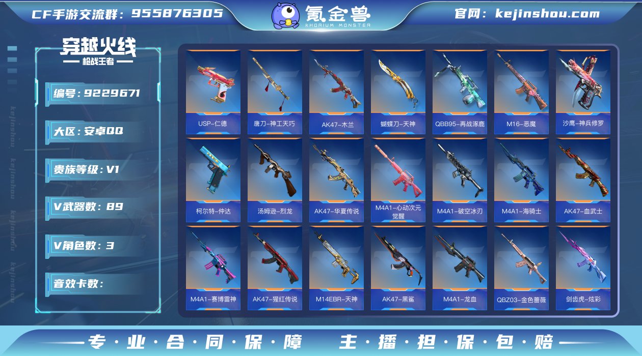 实名: 可修改 v武器数: 89 V/王者...