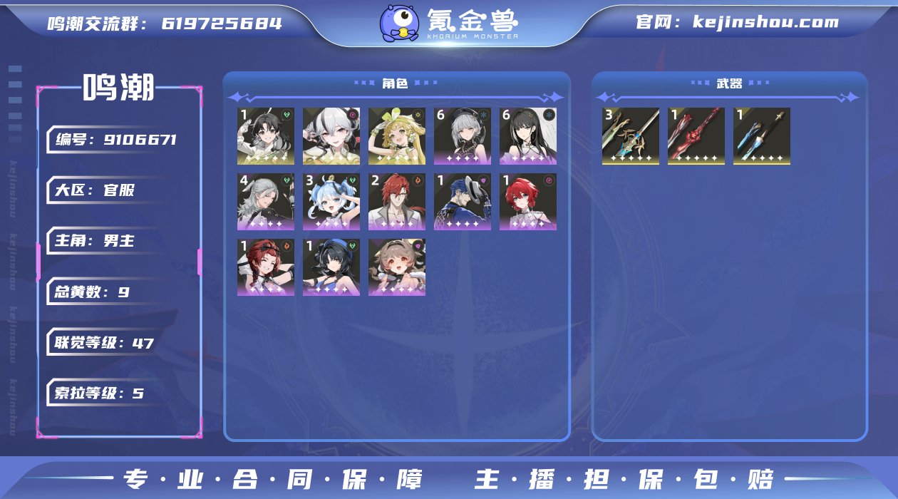 总黄数: 9 联觉等级: 47 拥有五星共...