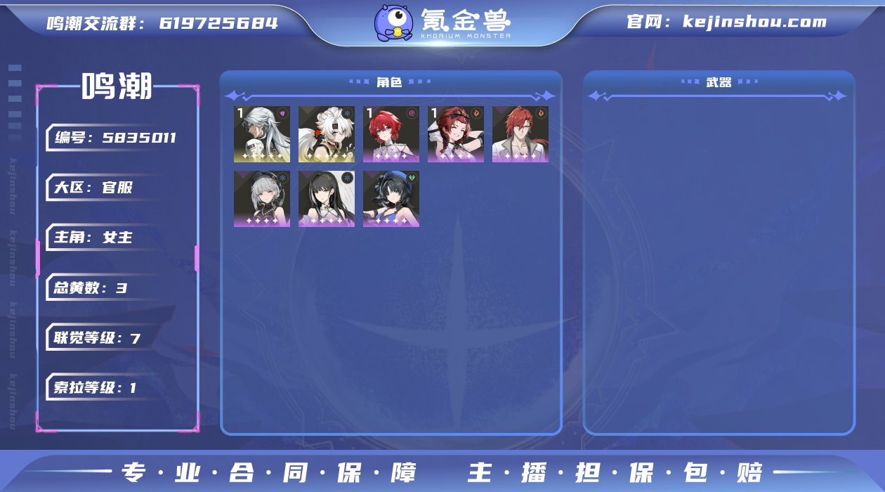 总黄数: 3 联觉等级: 7 拥有五星共鸣...