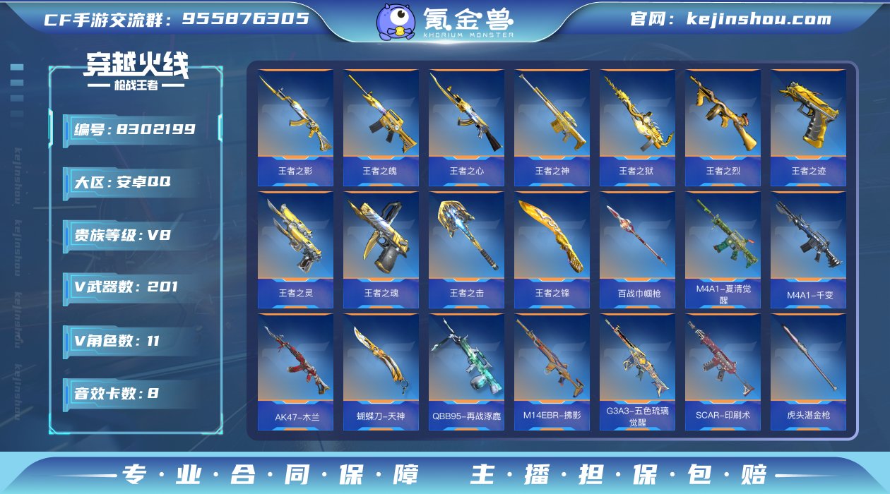 实名: 可修改 v武器数: 201 王者武...