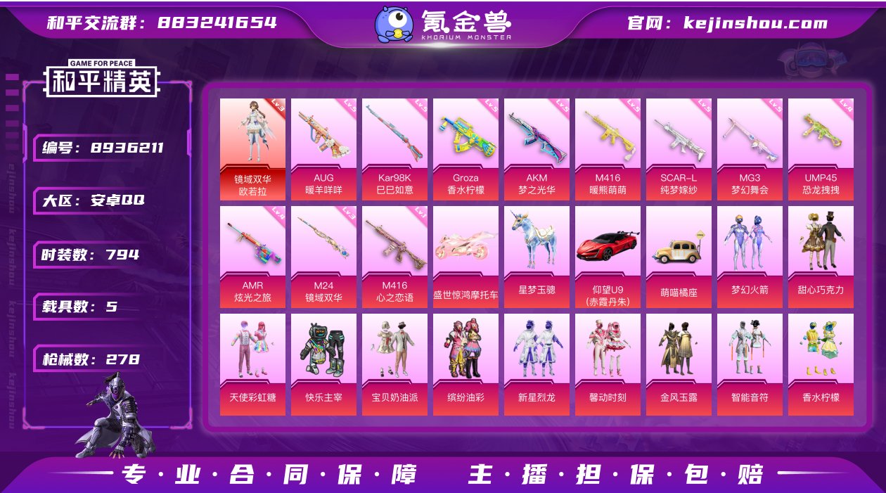 实名: 可修改 时装数: 794 载具数:...