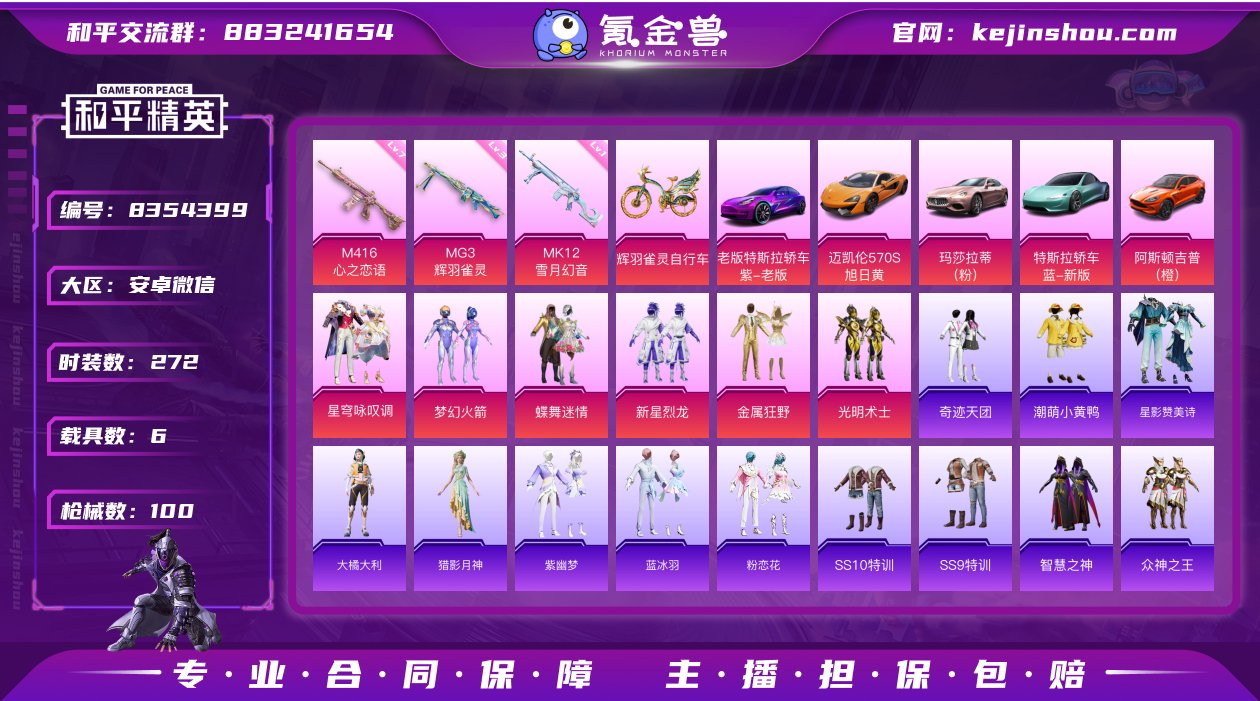 实名: 可修改 时装数: 272 载具数:...