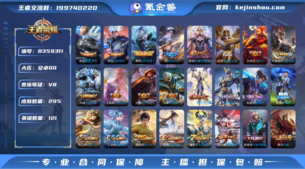 YHBWZ2007贵族等级:V7 皮肤价值...