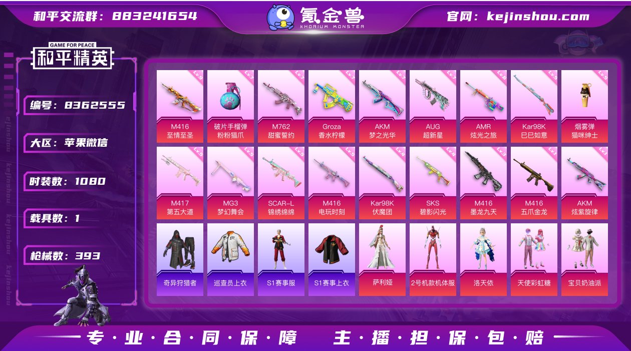 实名: 可修改 时装数: 1080 载具数...