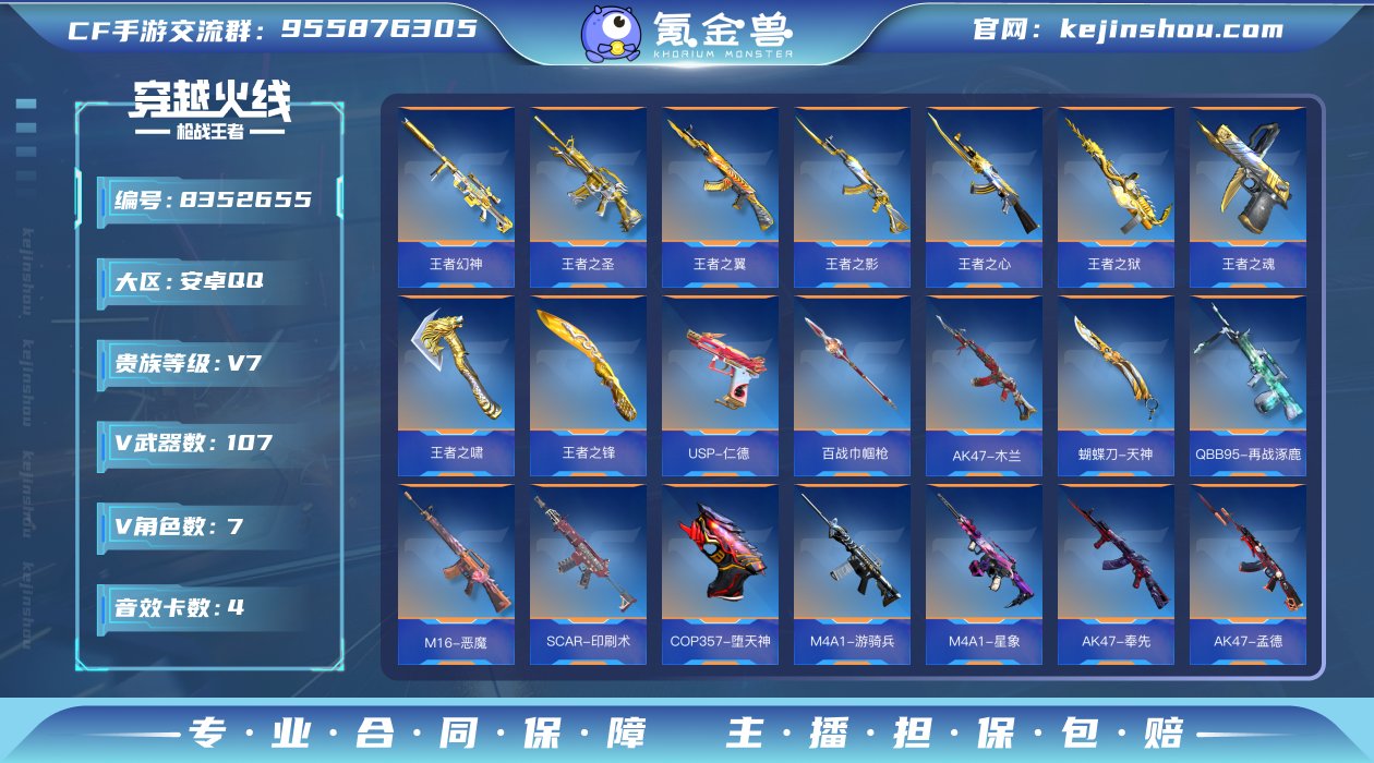 实名: 可修改 v武器数: 107 王者武...