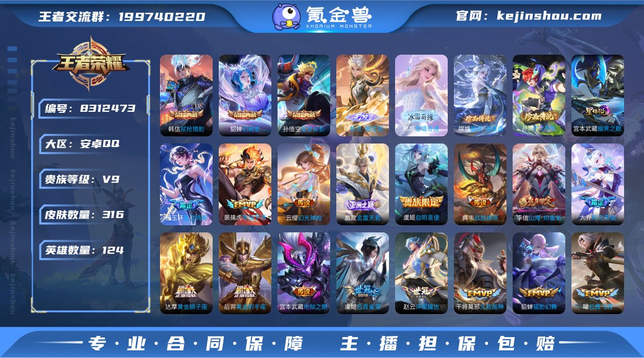 实名: 可修改 贵族等级: V9 英雄数:...
