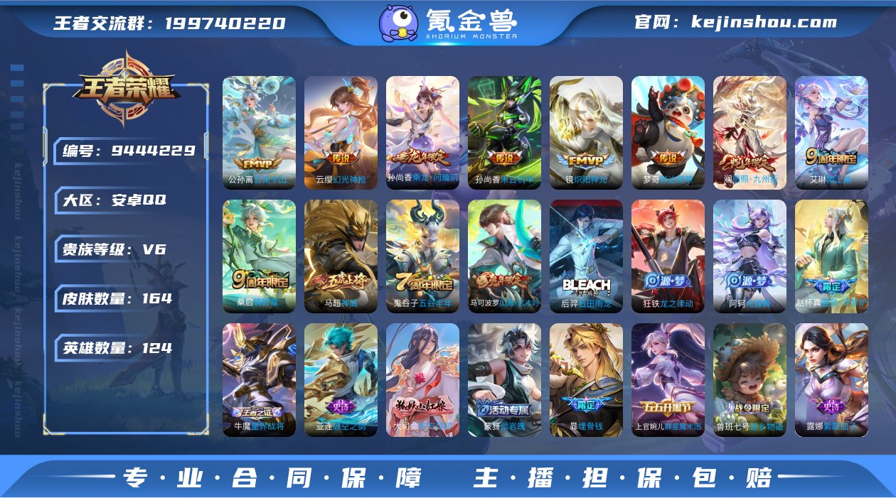 贵族V6 传说皮肤8 史诗皮肤53 皮肤数...