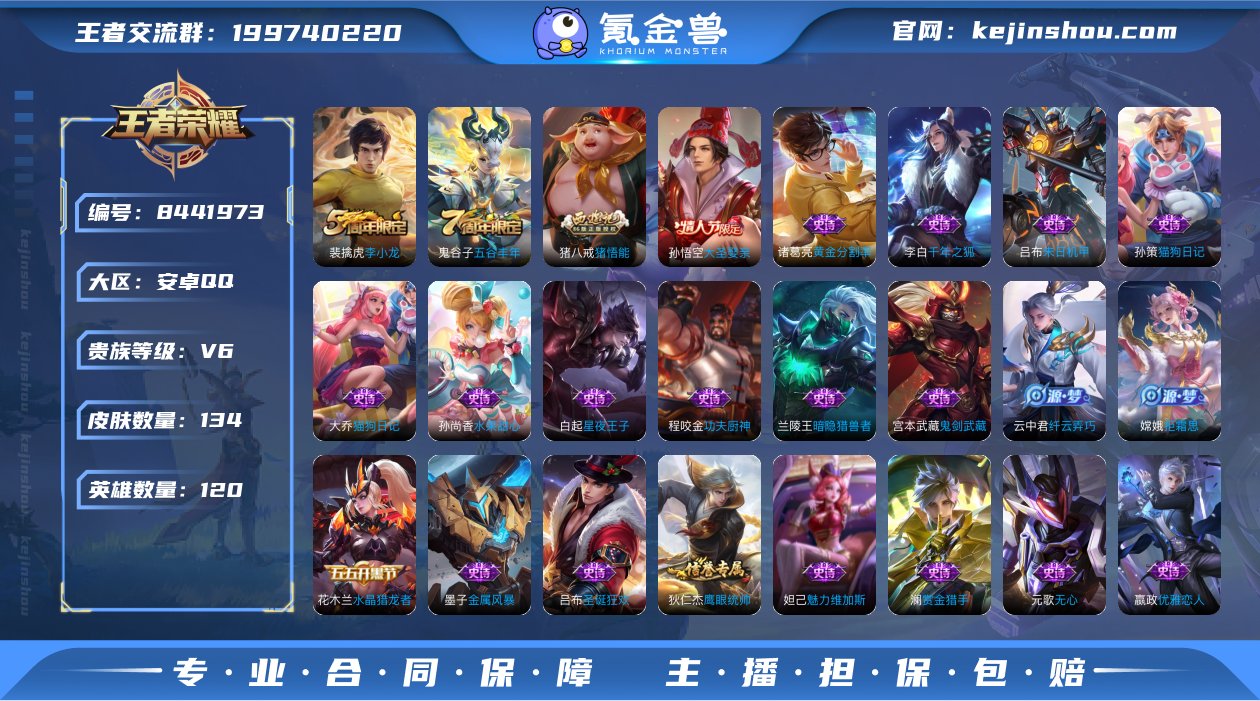 实名: 可修改 贵族等级: V6 英雄数:...