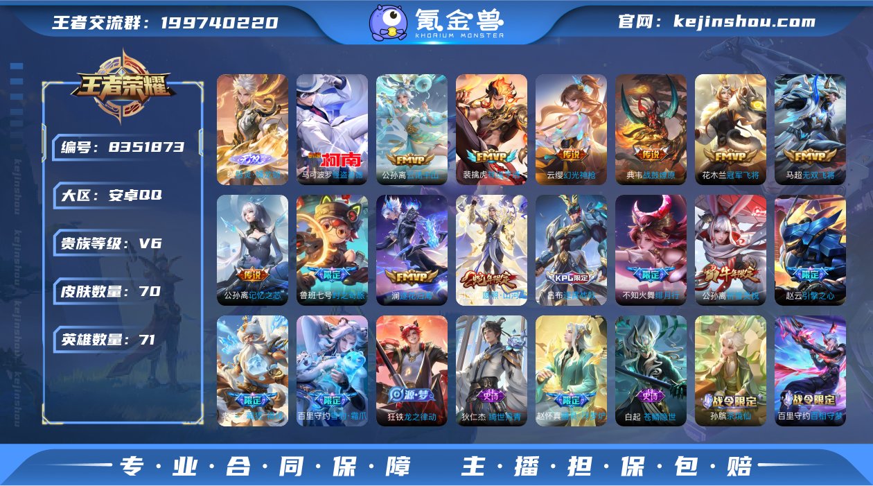 实名: 可修改 贵族等级: V6 英雄数:...