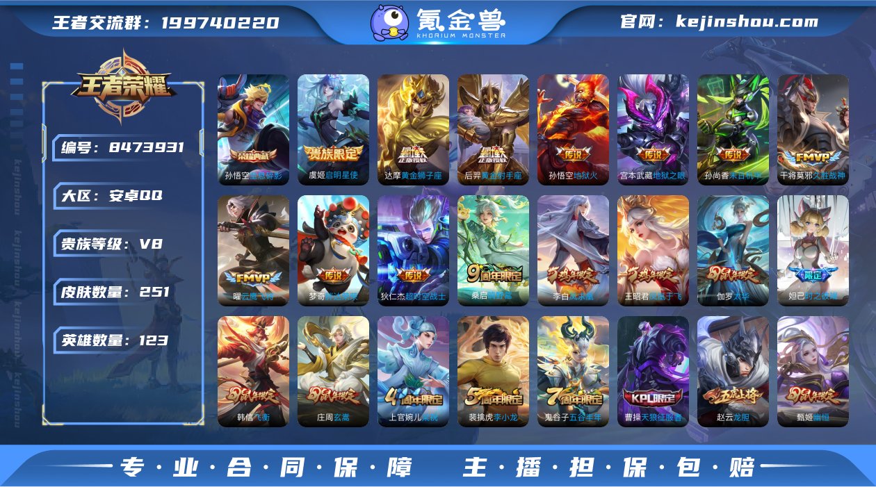 实名: 可修改 贵族等级: V8 英雄数:...