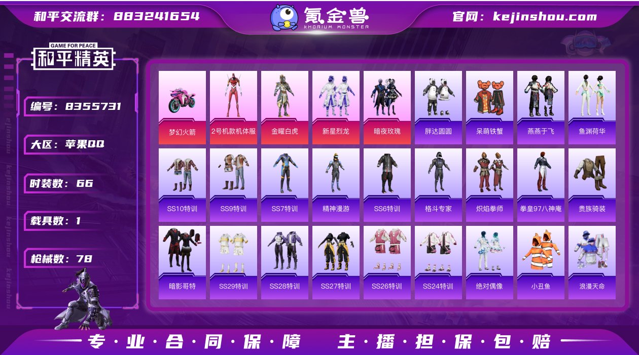 【和平精英】【TXHP318】5粉装，1特...