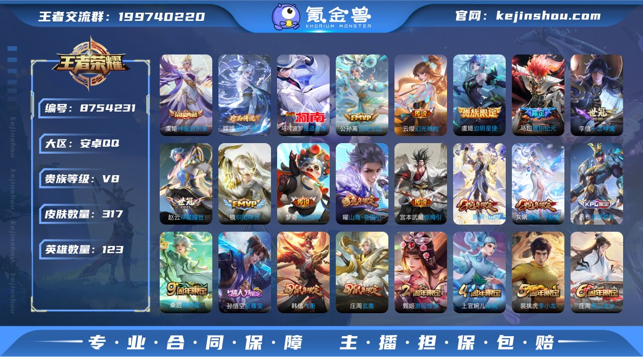 实名: 可修改 贵族等级: V8 英雄数:...