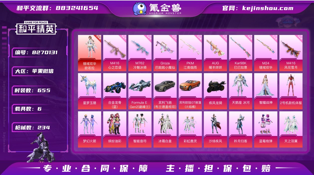 实名: 可修改 时装数: 655 载具数:...