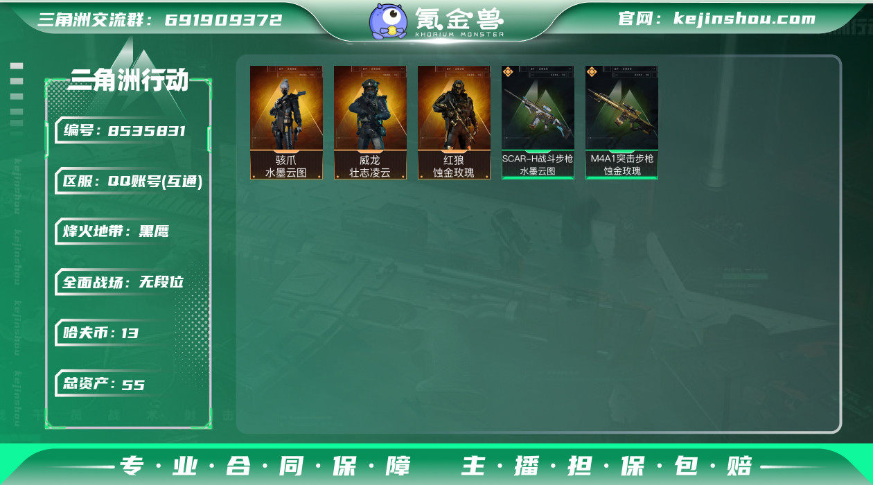 hf4250 总资产55m 纯币13m+饰...