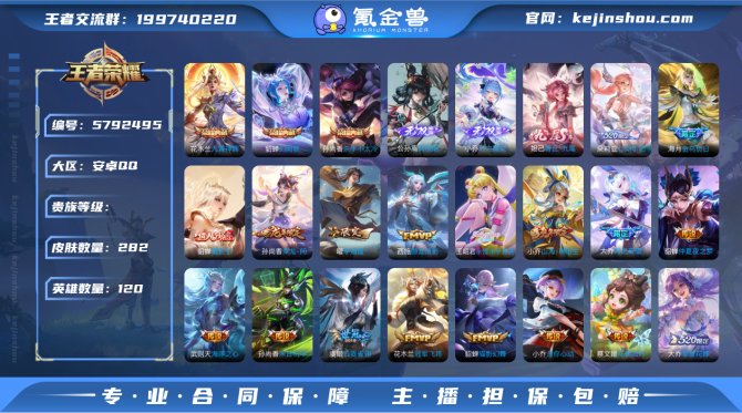 XY V9【282皮肤3典藏3无双25传说...