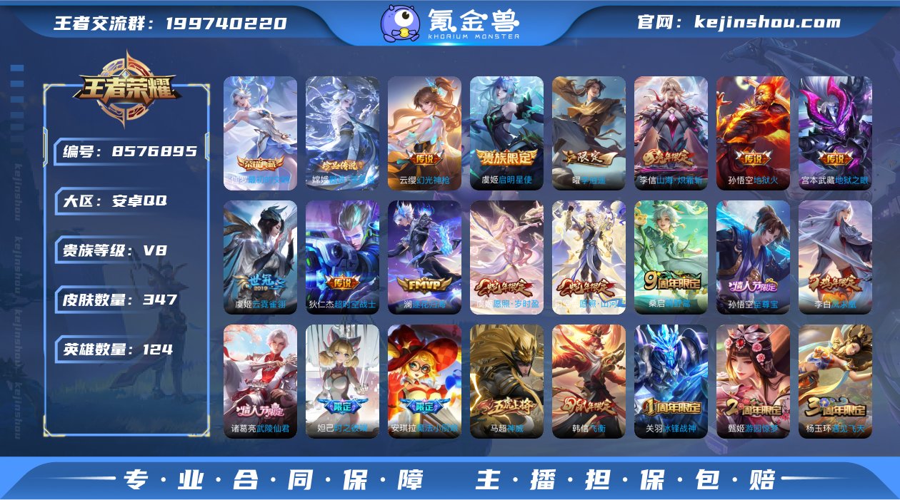 实名: 可修改 贵族等级: V8 英雄数:...