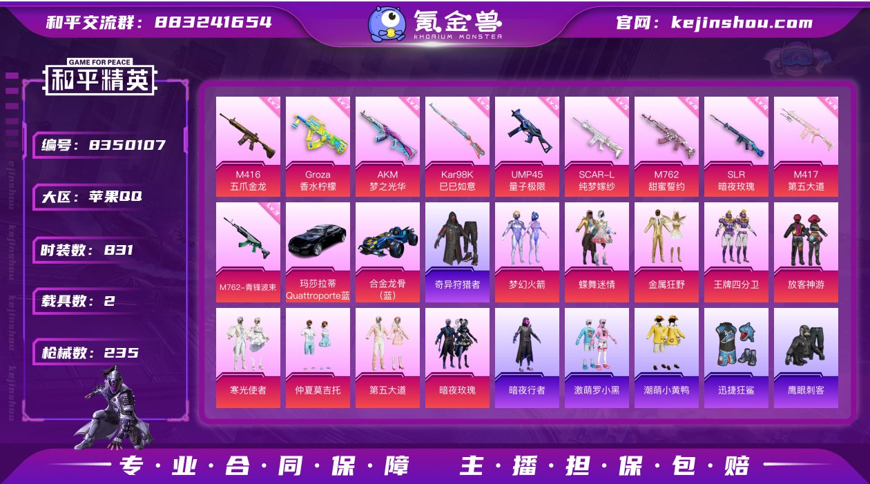 实名: 可修改 时装数: 831 载具数:...