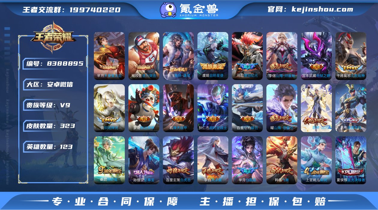 实名: 可修改 贵族等级: V9 英雄数:...