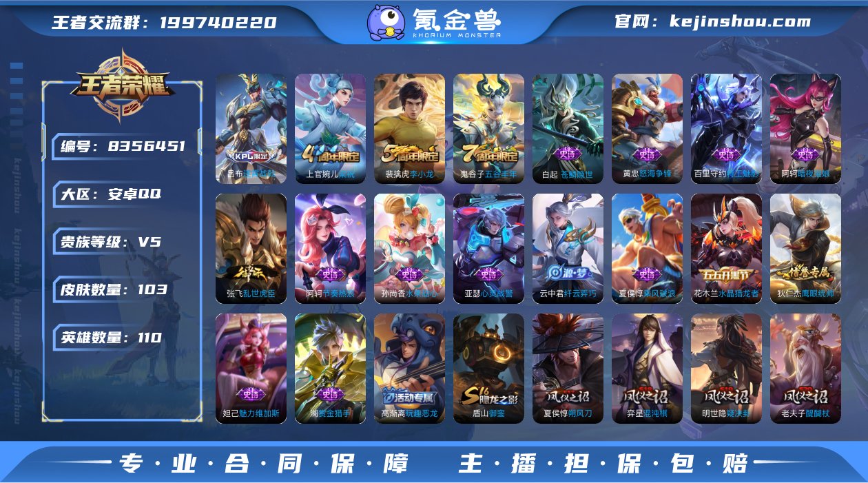 V5 110英雄 103皮肤 可修改实名 ...