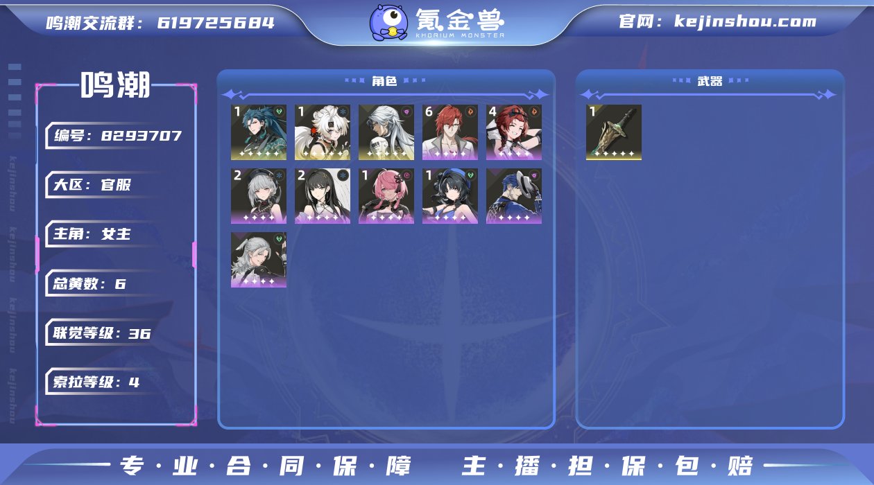总黄数: 6 联觉等级: 36 拥有五星共...