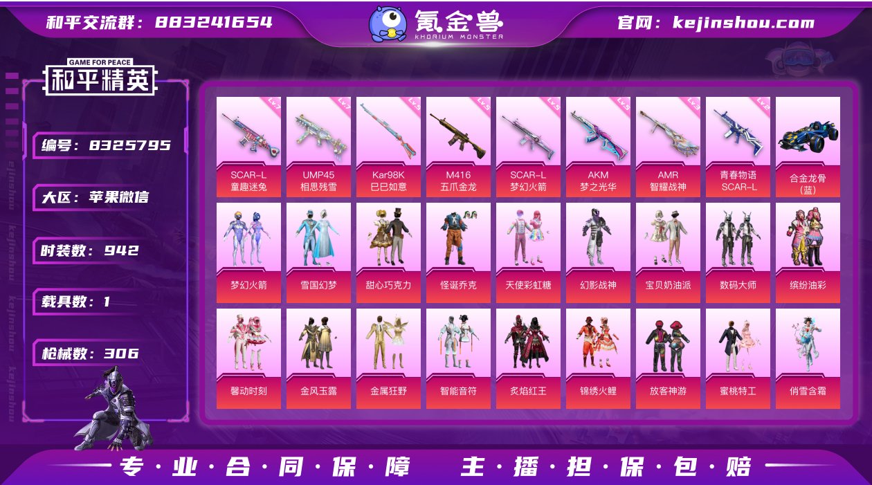 实名: 不可修改 时装数: 942 载具数...