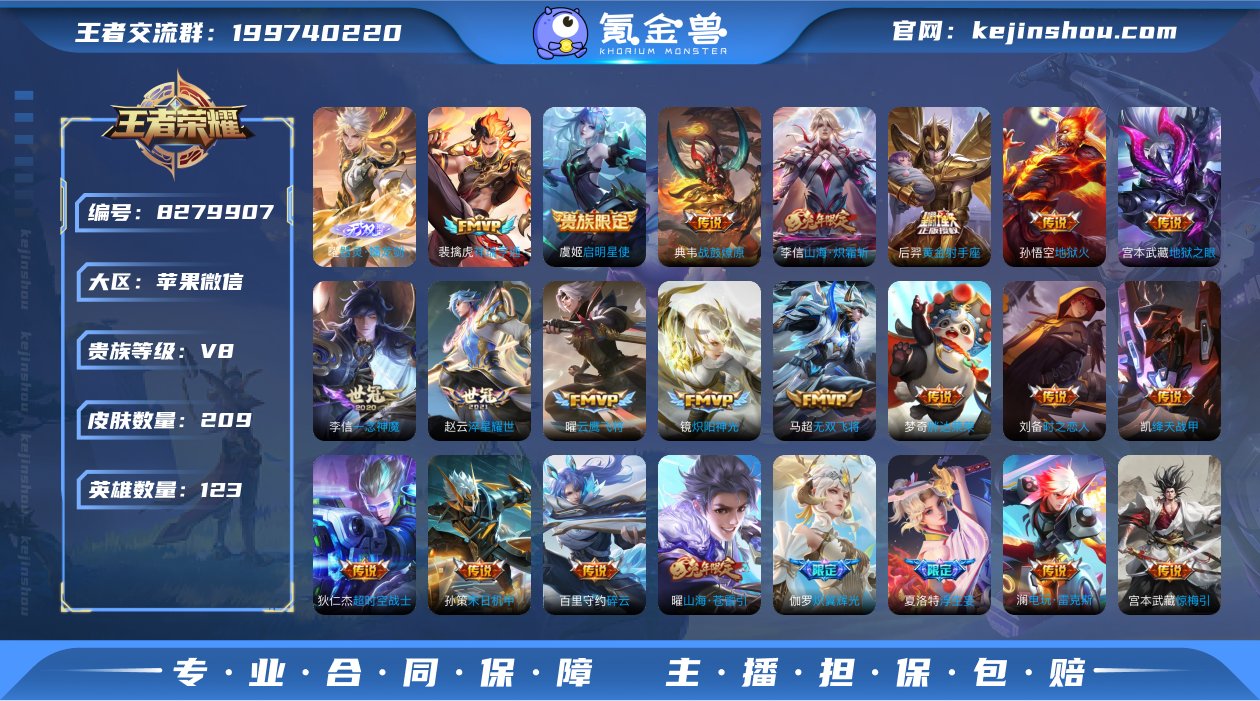 实名: 可修改 贵族等级: V8 英雄数:...