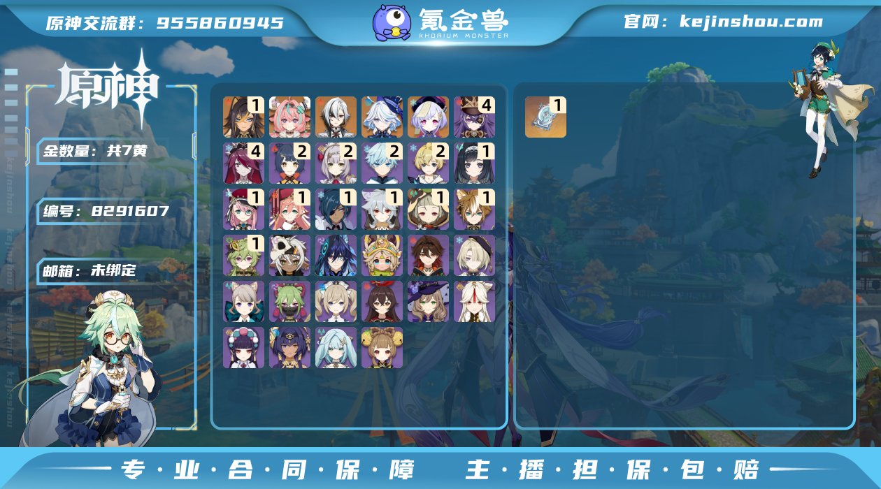 邮箱: 未绑定 总黄数: 7 冒险等级: ...