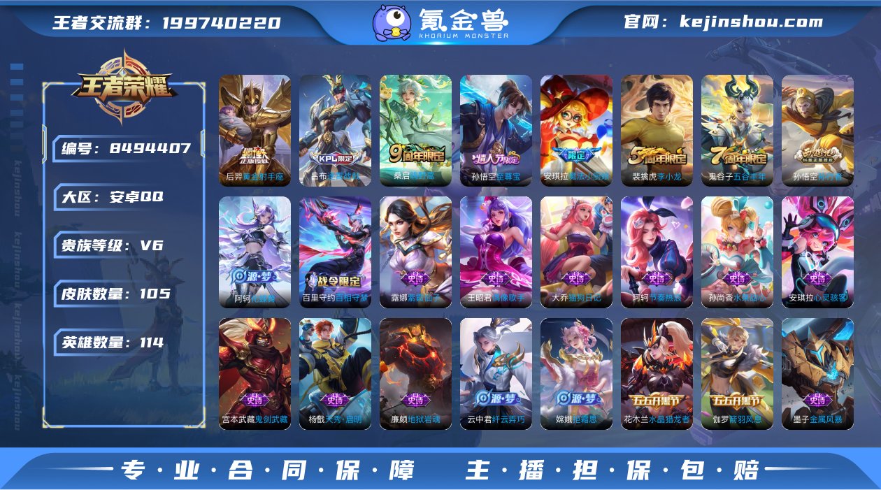 实名: 可修改 贵族等级: V6 英雄数:...