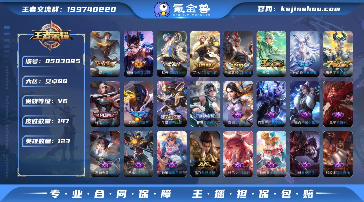 实名: 可修改 贵族等级: V6 英雄数:...