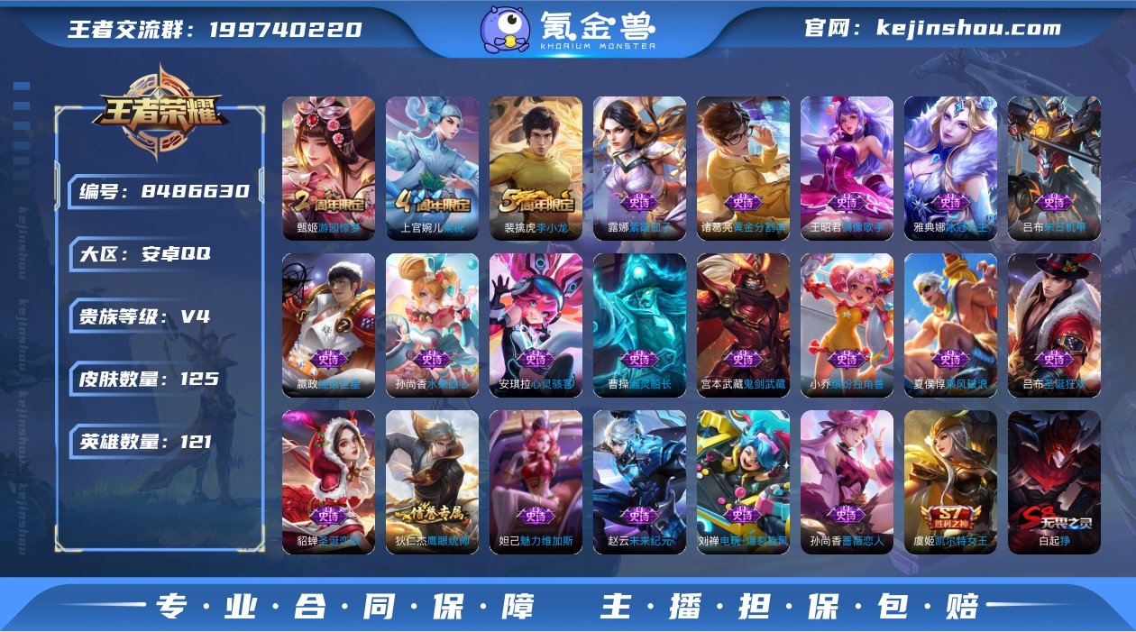 【125皮肤】安卓QQ-121英雄-125...