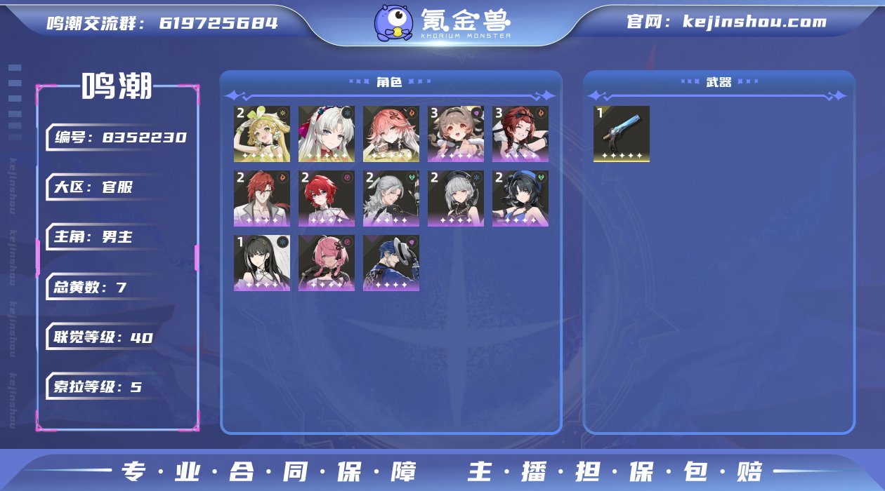 总黄数: 7 联觉等级: 40 拥有五星共...