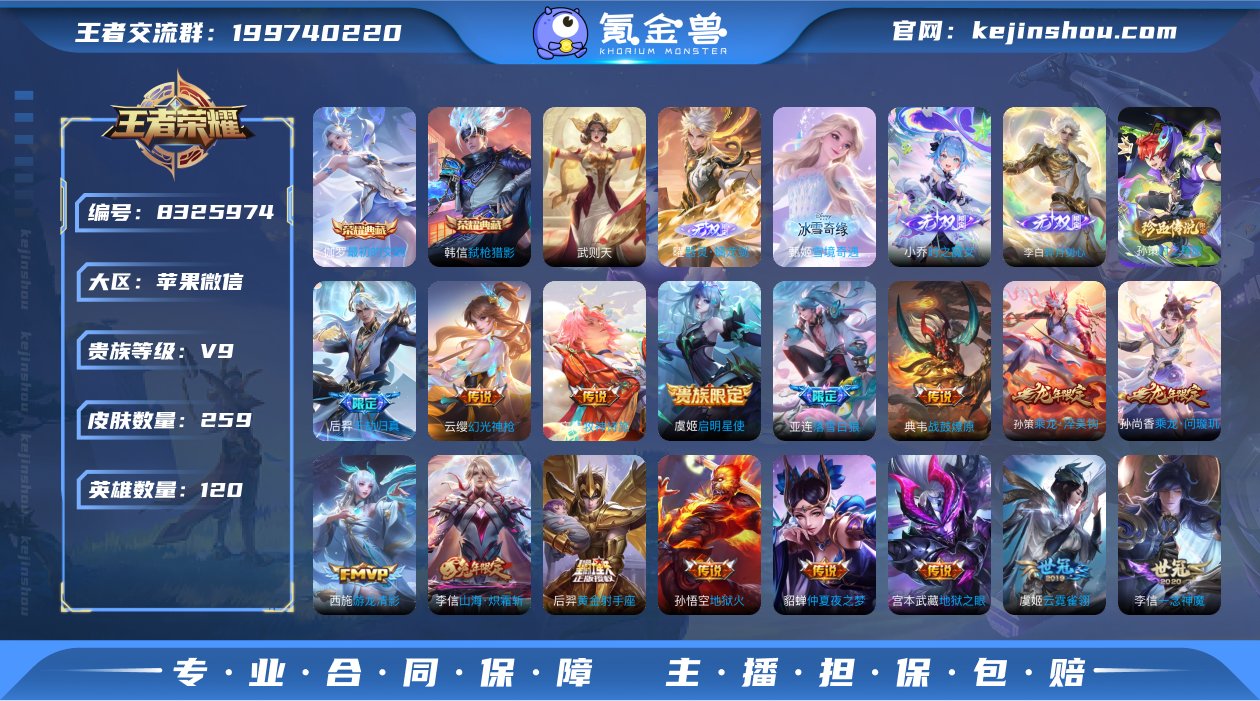 实名: 可修改 贵族等级: V9 英雄数:...