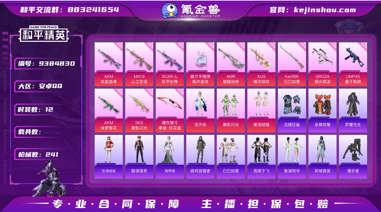 实名: 不可修改 时装数: 12 枪械数:...