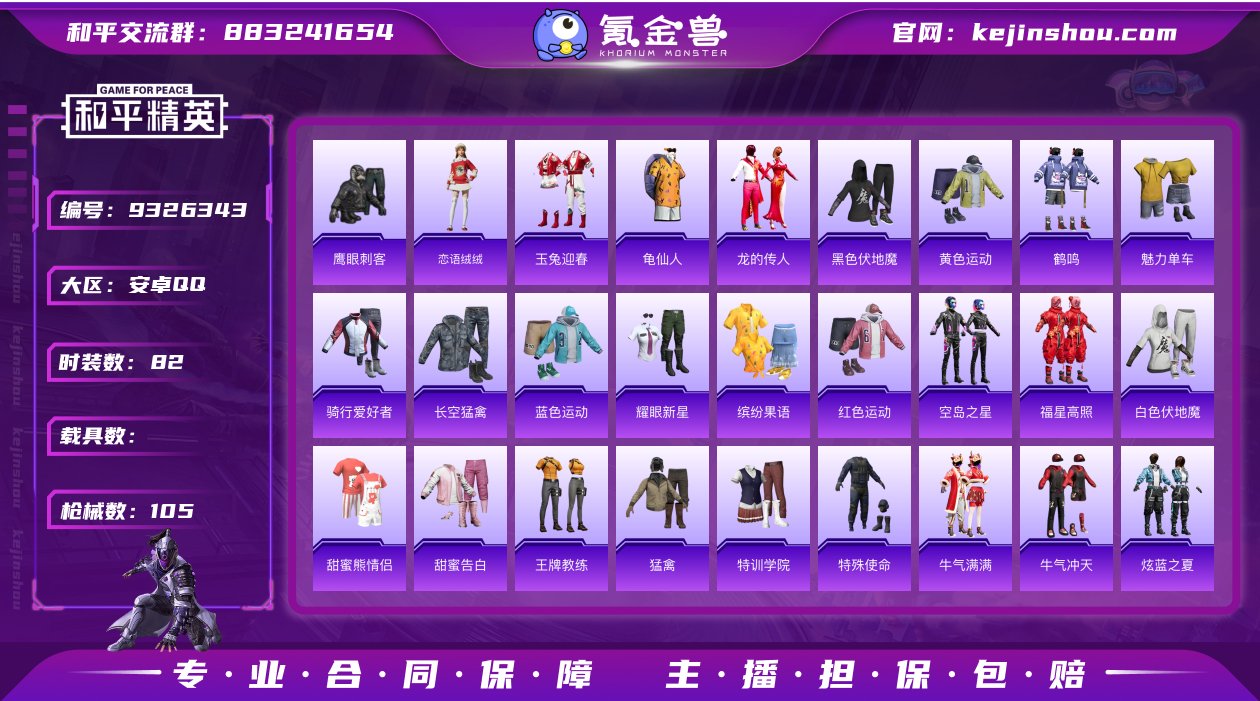 可改实名 5特效枪82套装105枪皮 5级...