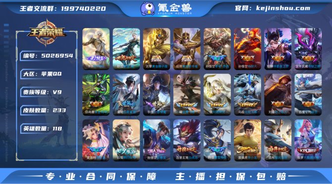 iOS V9-233皮肤1典藏1无双25传...