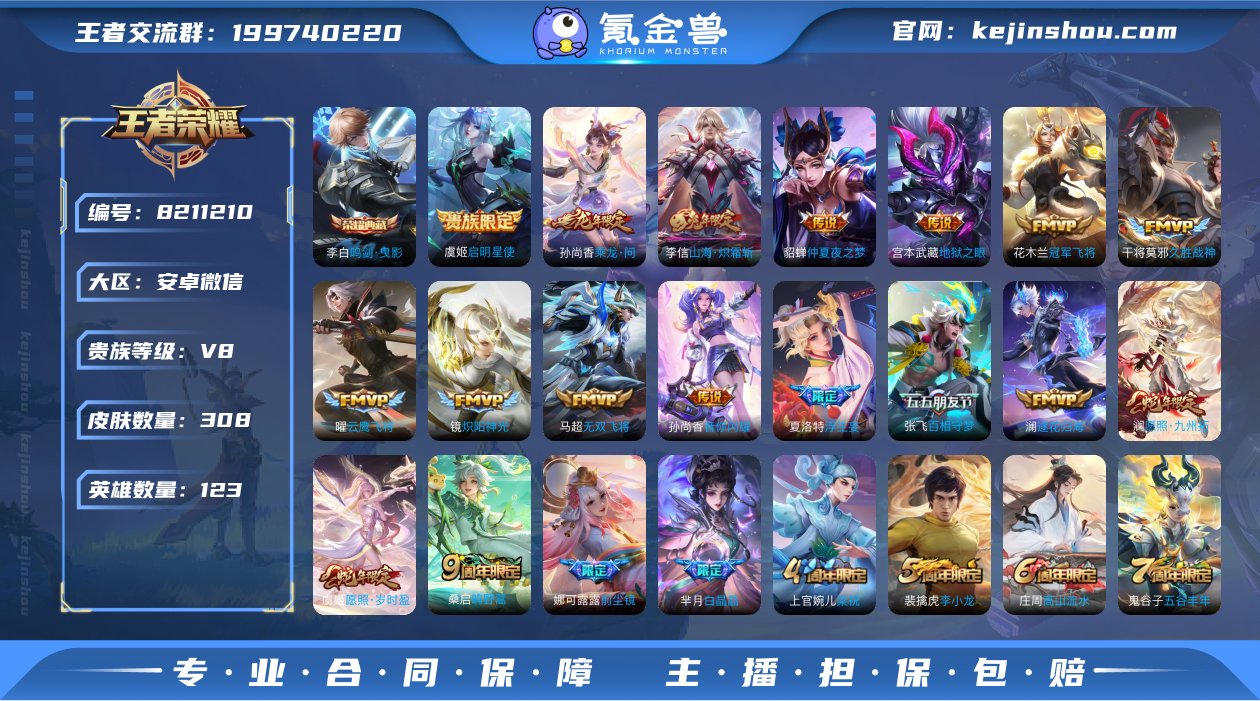 实名: 可修改 贵族等级: V8 英雄数:...