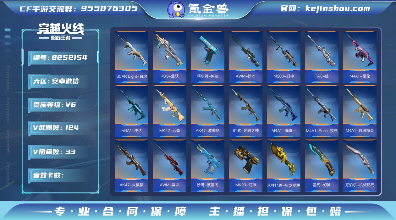 实名: 可修改 v武器数: 124 王者武...