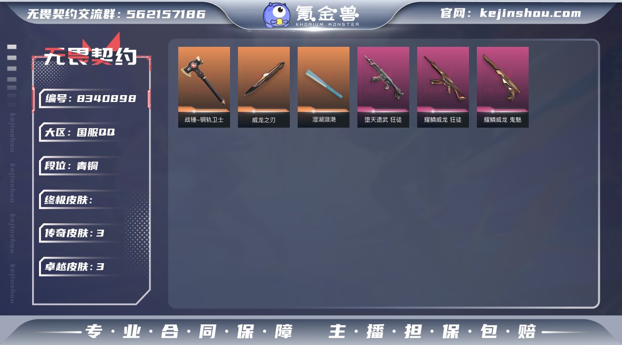 "亮点：精品小号
刀皮：威龙之刃 澄湖
枪...