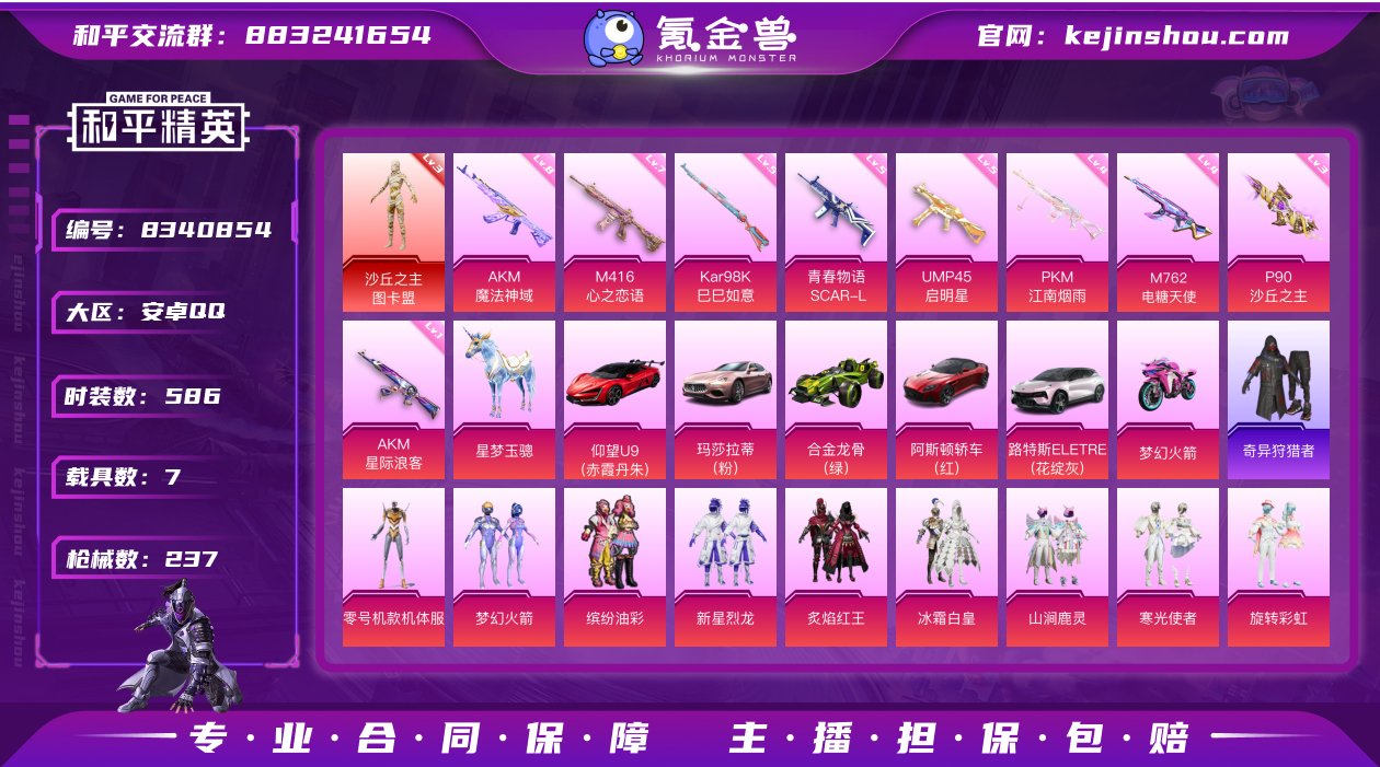 实名: 可修改 时装数: 586 载具数:...