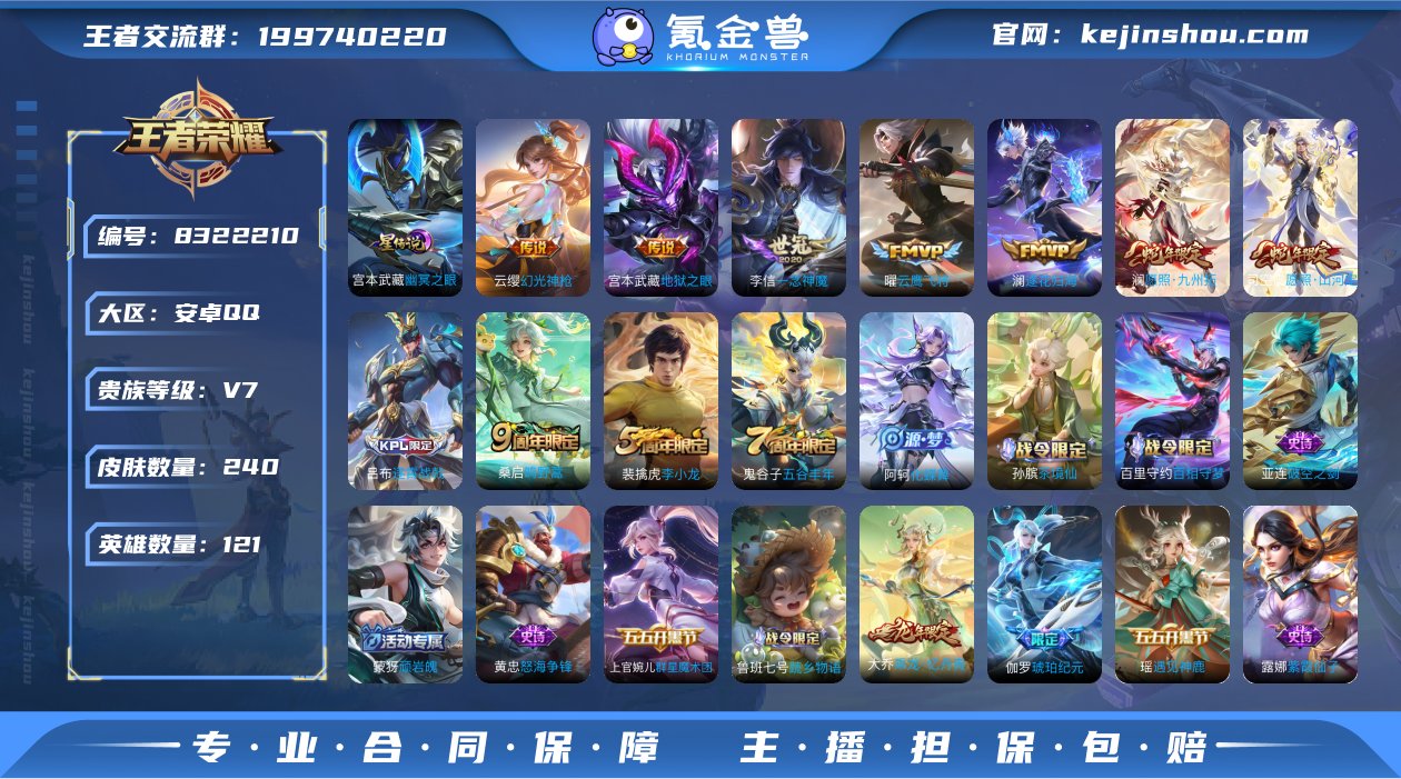 可二次【240皮肤1星元8传说】安卓QQ-...