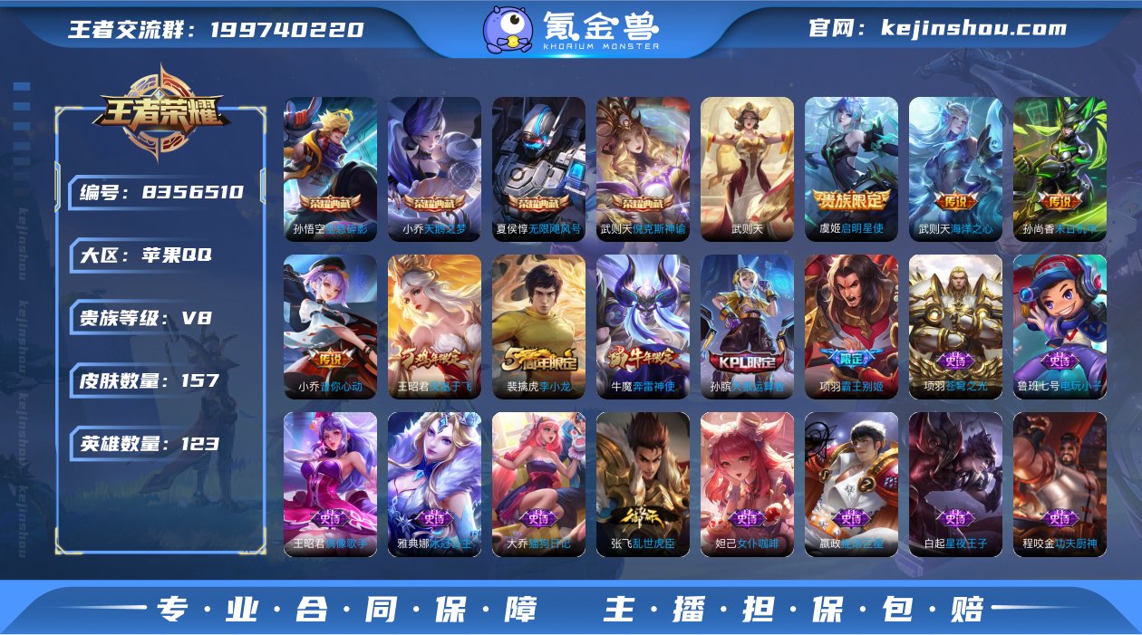 实名: 可修改 贵族等级: V8 英雄数:...