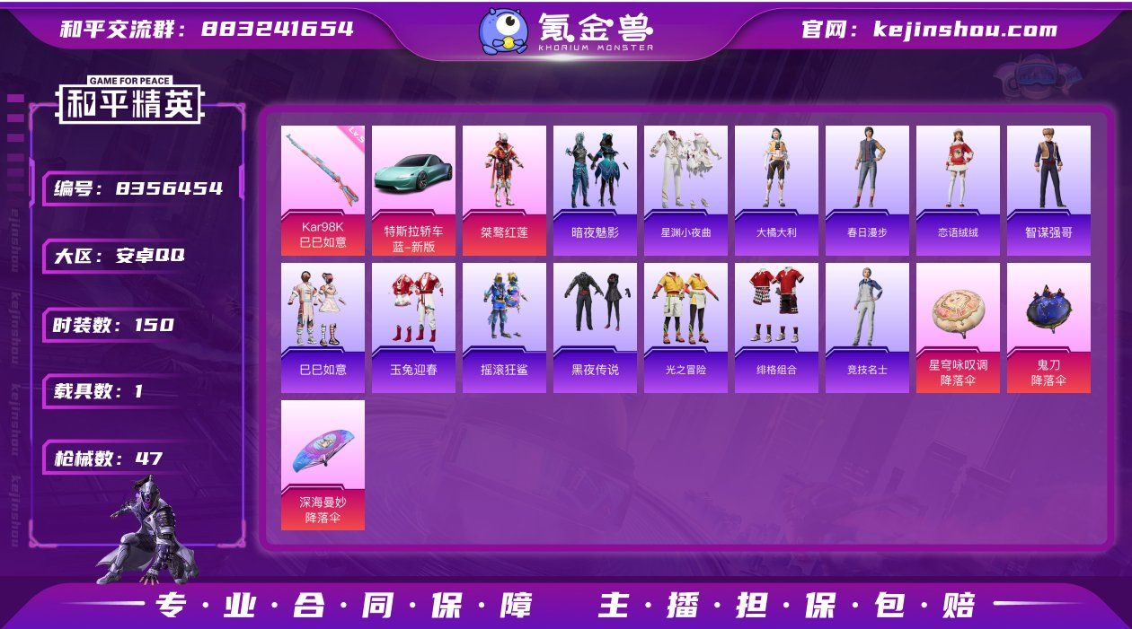 实名: 可修改 时装数: 150 载具数:...