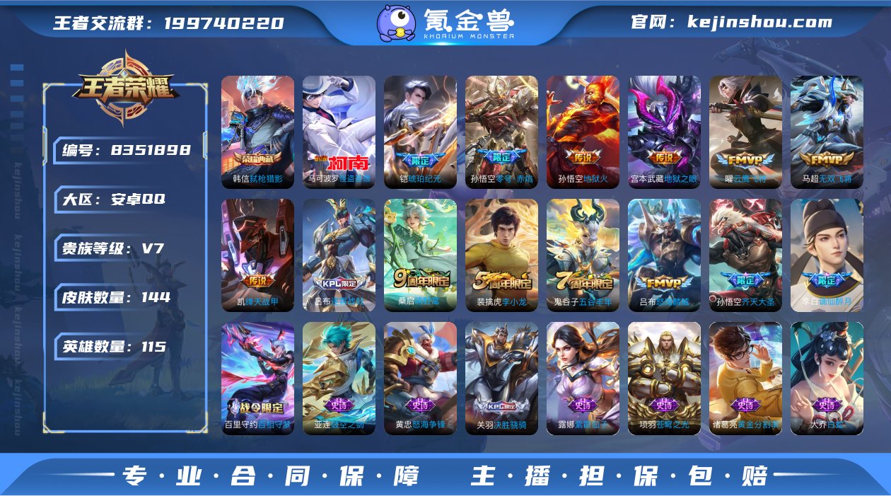 144皮肤1典藏1珍品11传说1星传说 弑...