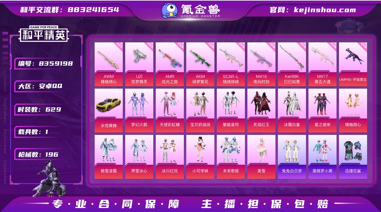 14粉装 9特效枪 1载具 12印记 可二...