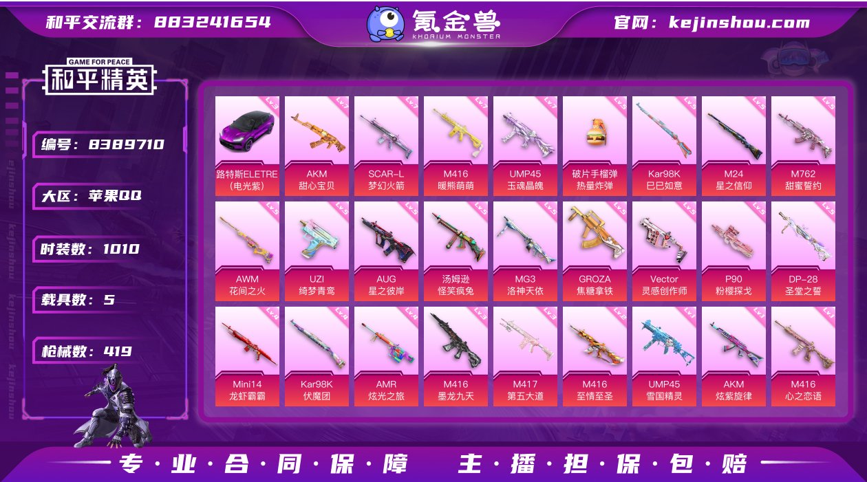 实名: 可修改 时装数: 1010 载具数...