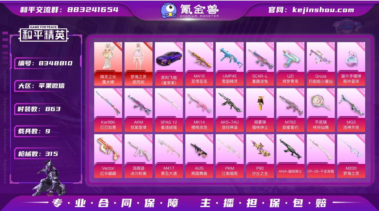 实名: 可修改 时装数: 863 载具数:...