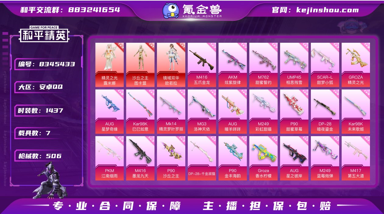 实名: 可修改 时装数: 1437 载具数...