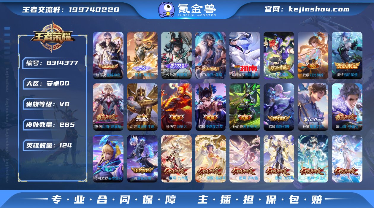 实名: 可修改 贵族等级: V8 英雄数:...