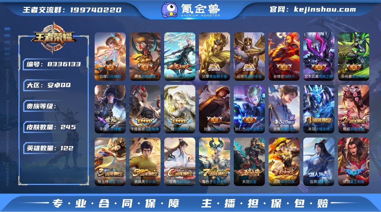 TT 245皮肤16传说 可改实名 245...